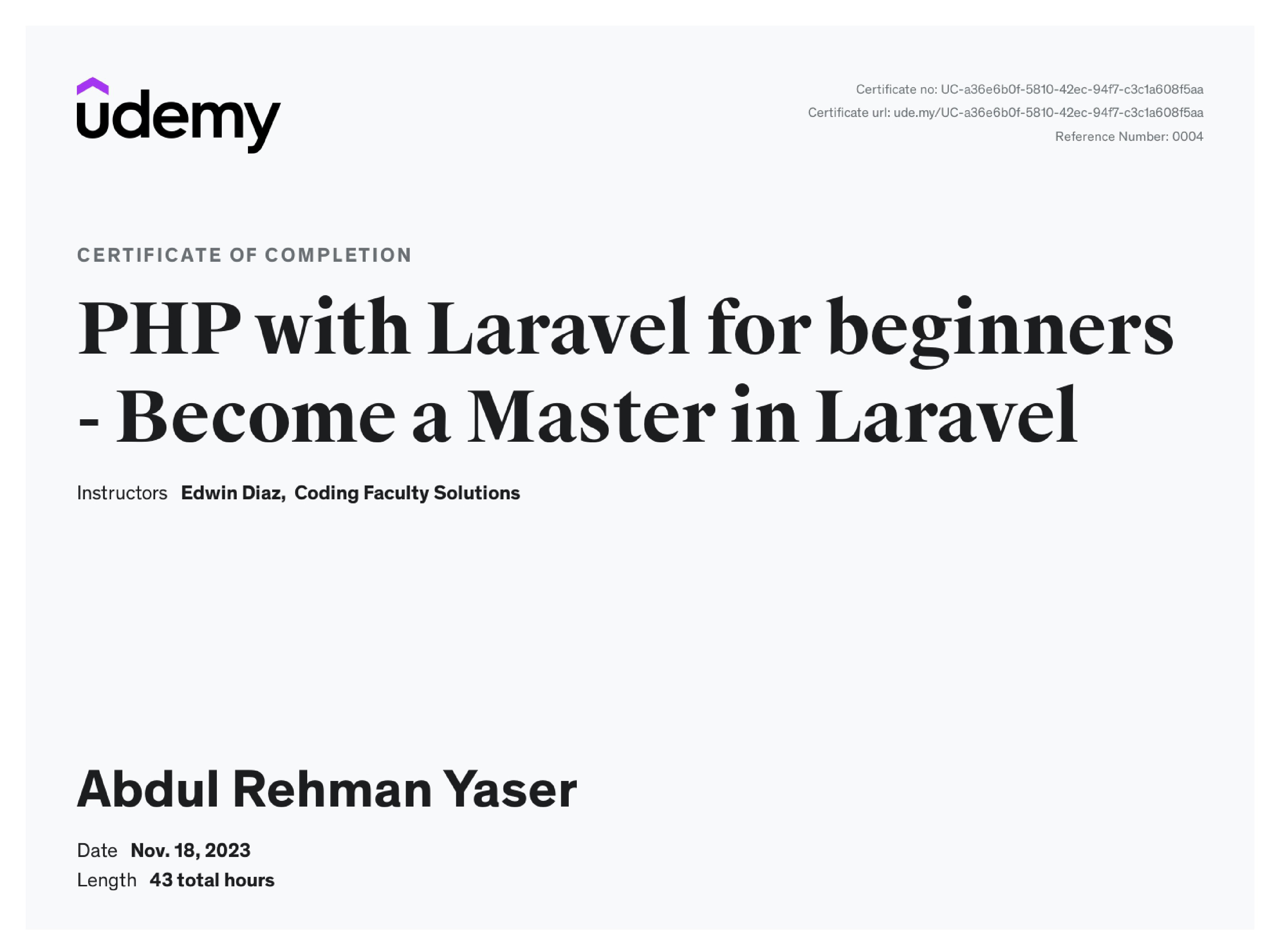 Udemy — PHP - Laravel