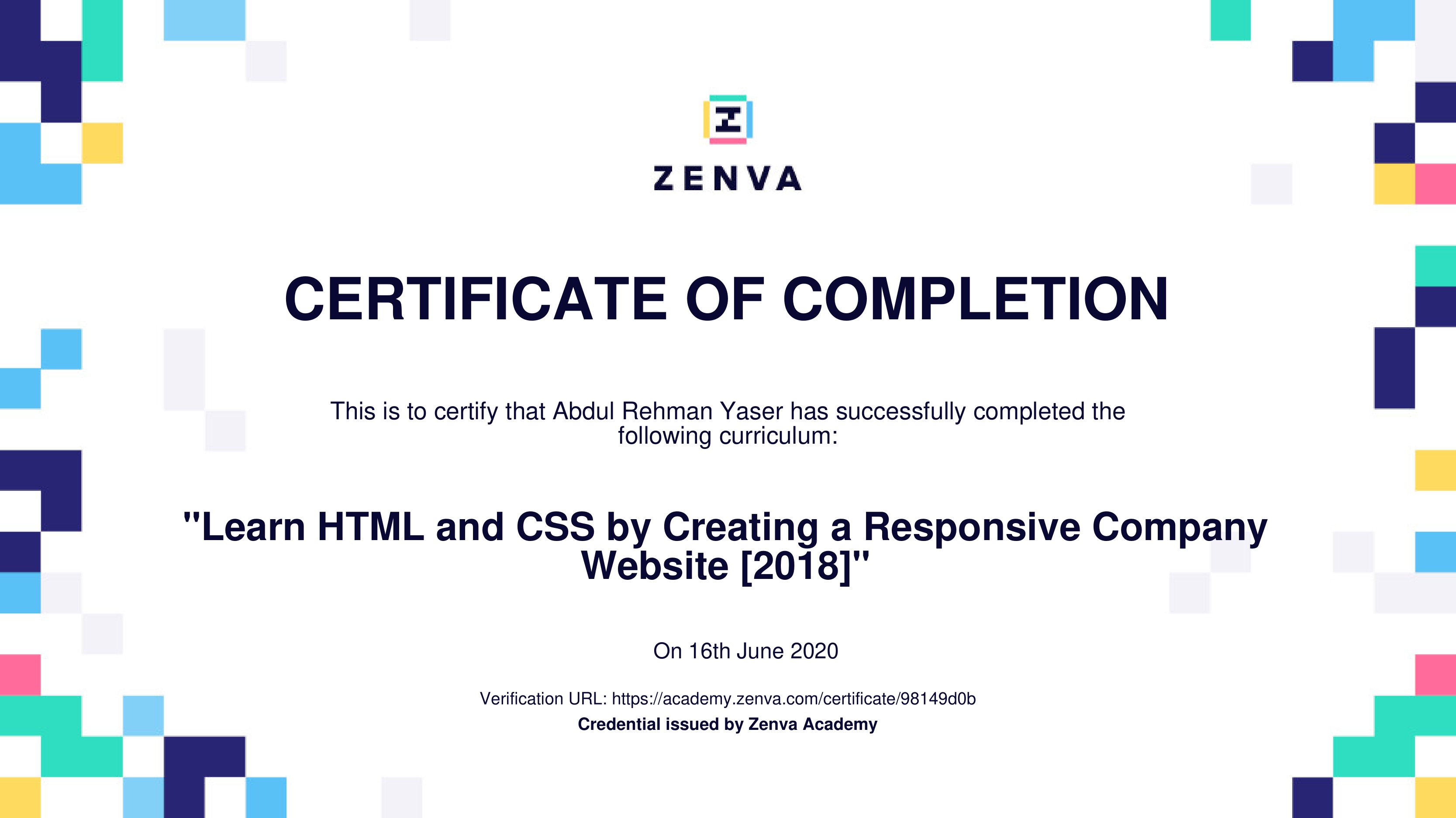 Zenva — HTML & CSS 1